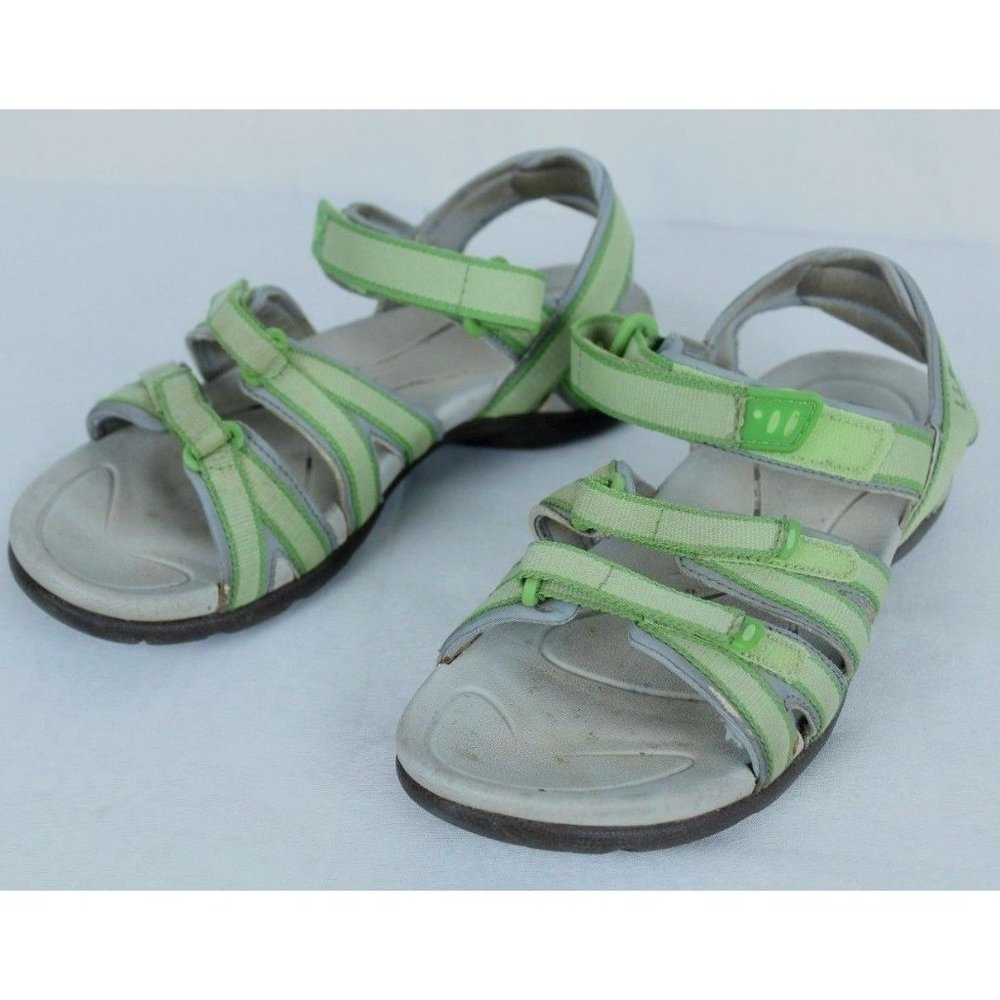 LL Bean Sport Sandals Green Woman's Size 6